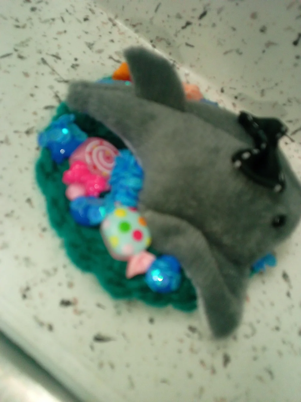 Manta Ray Plushie Hair Clip